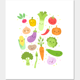 Happy Veggies Posters and Art